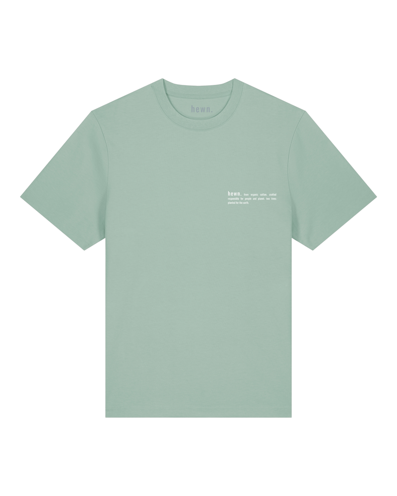 hewn. Womens Organic Cotton Relaxed-Fit T-shirt in Aloe Green