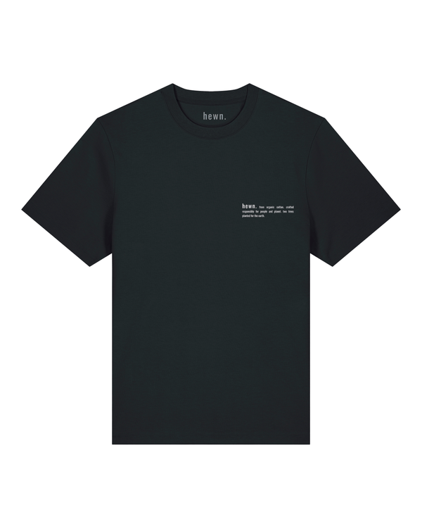 hewn. Womens Organic Cotton Relaxed-Fit T-shirt in Jet Black