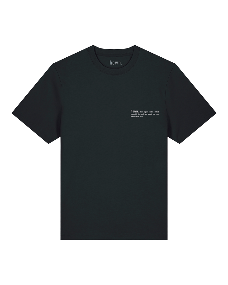 hewn. Womens Organic Cotton Relaxed-Fit T-shirt in Jet Black