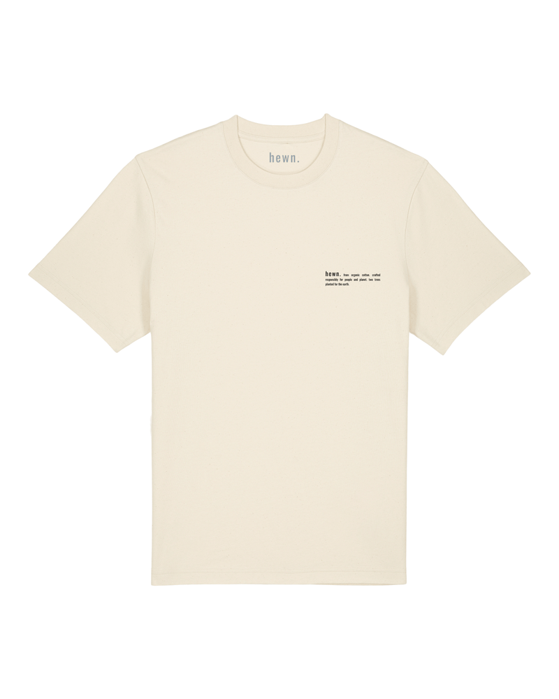 hewn. Mens Organic Cotton Relaxed-Fit T-shirt in Natural Cotton