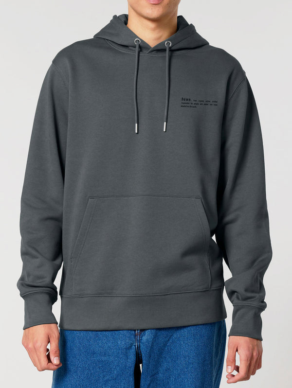 Men's Organic Cotton Relaxed Fit Hoodie | Anthracite