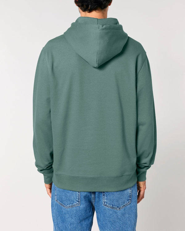 hewn. Mens Organic Cotton Relaxed-fit Hoodie in Eucalyptus Green