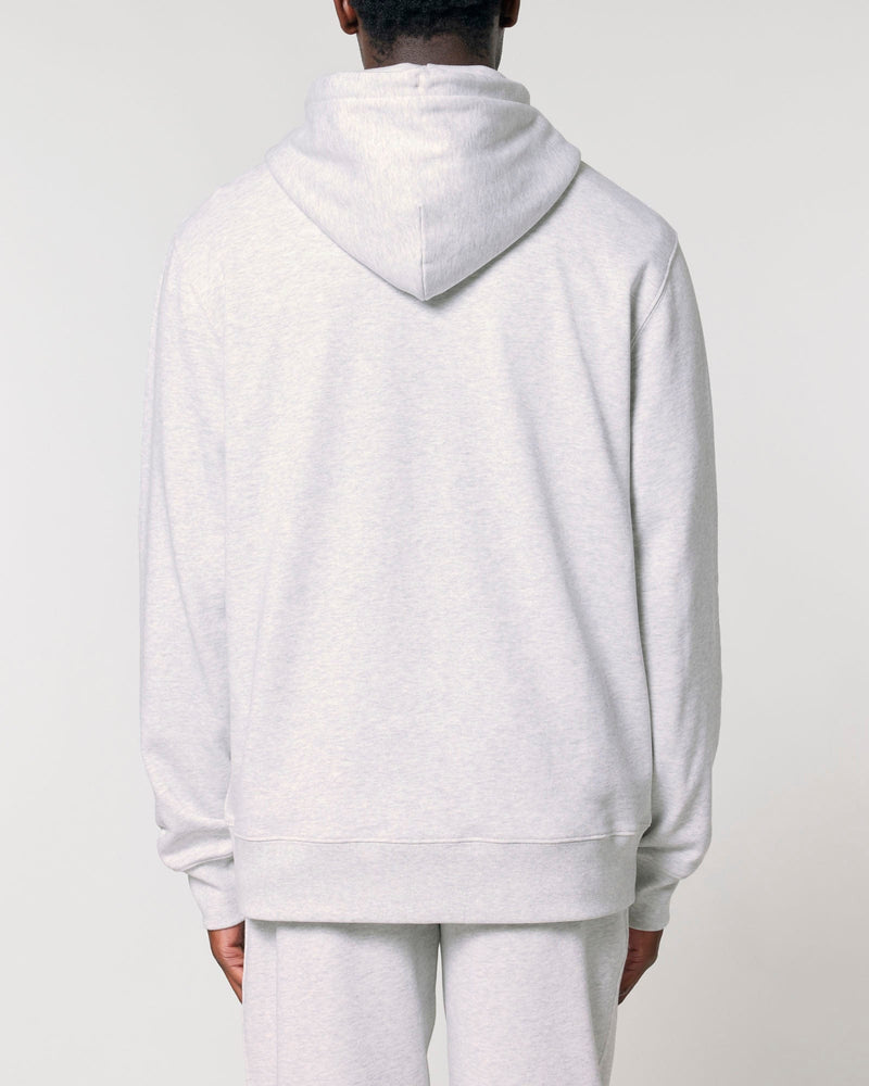 hewn. Mens Organic Cotton Relaxed-fit Hoodie in Cloud Grey Marl
