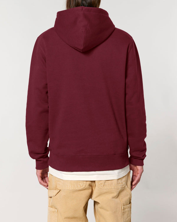 Men's Organic Cotton Relaxed Fit Hoodie | Berry Red