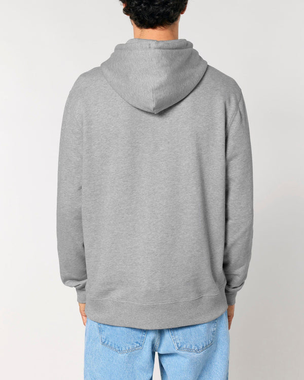 hewn. Mens Organic Cotton Relaxed-fit Hoodie in Rock Grey Marl