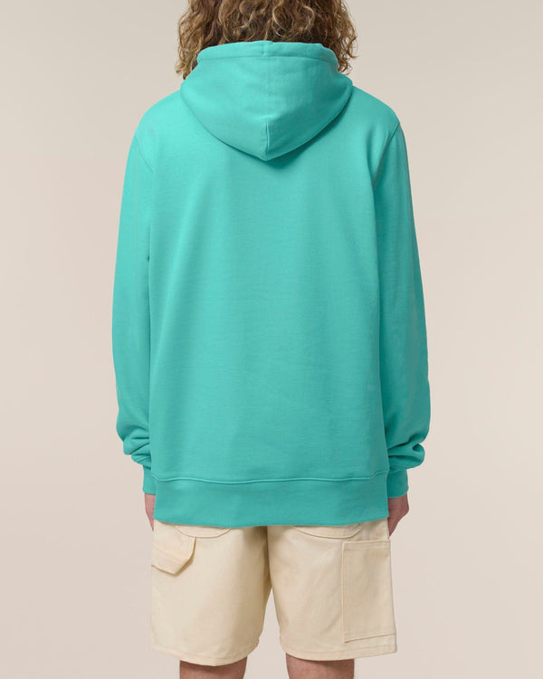 hewn. Mens Organic Cotton Relaxed-fit Hoodie in Lagoon Blue