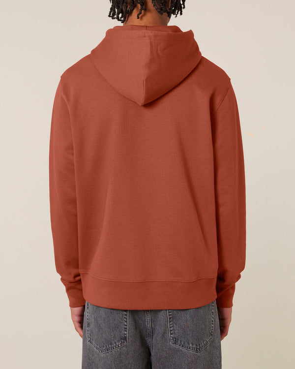 hewn. Mens Organic Cotton Relaxed-fit Hoodie in Clay Brown