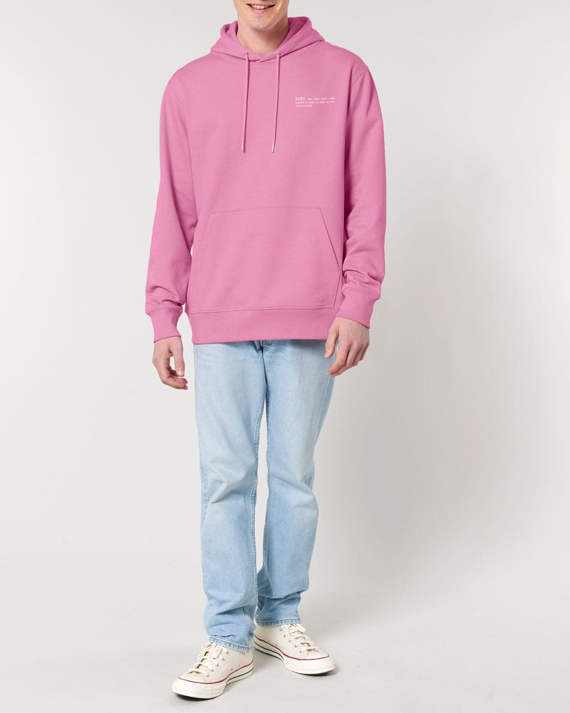 hewn. Mens Organic Cotton Relaxed-fit Hoodie in Azalea Pink
