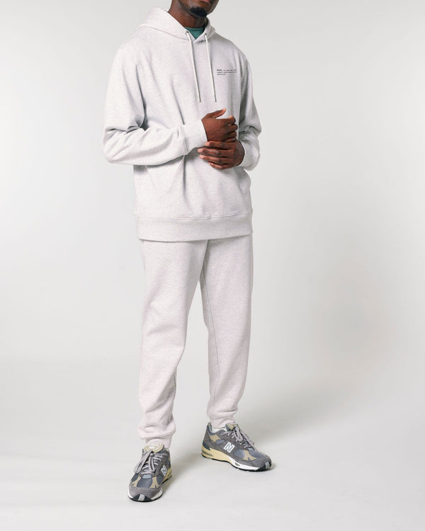 hewn. Mens Organic Cotton Relaxed-fit Hoodie in Cloud Grey Marl