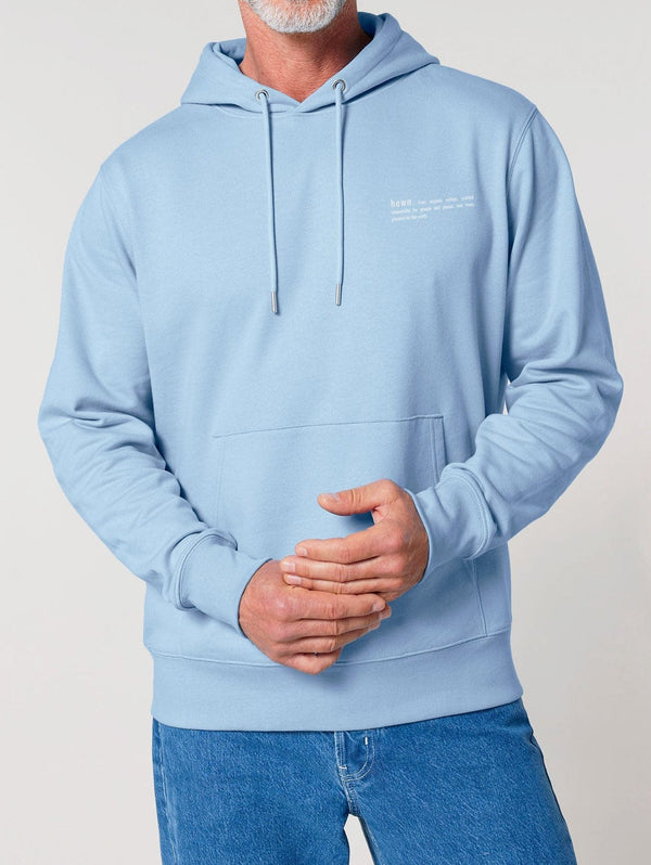 hewn. Mens Organic Cotton Relaxed-fit Hoodie in Sky Blue