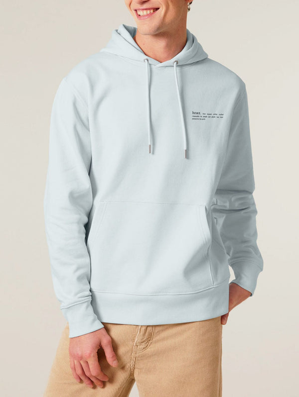 hewn. Mens Organic Cotton Relaxed-fit Hoodie in Blue Ice