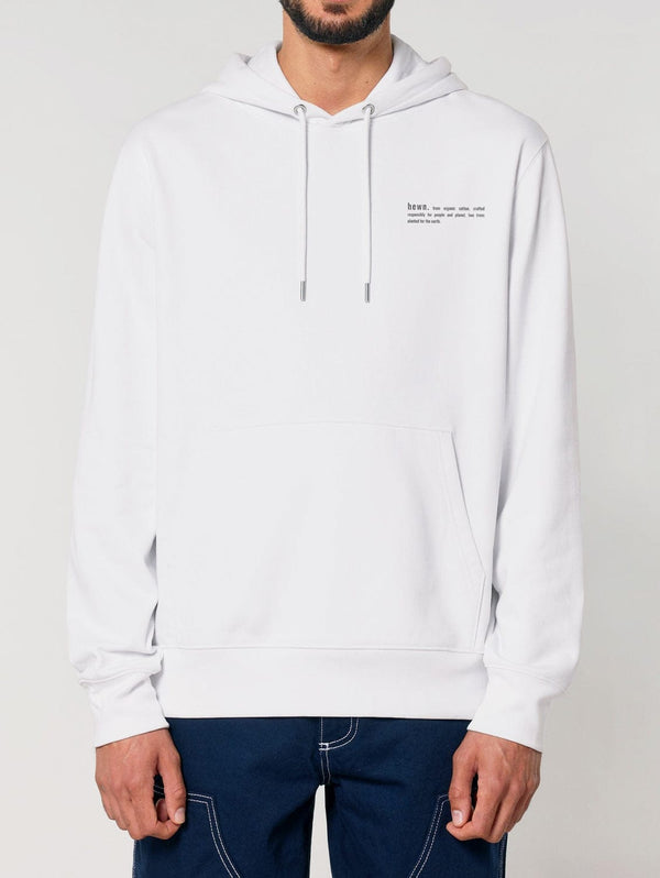 hewn. Mens Organic Cotton Relaxed-fit Hoodie in Snow White