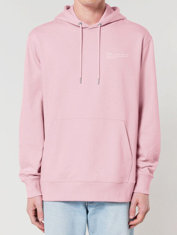 hewn. Mens Organic Cotton Relaxed-fit Hoodie in Cherry Blossom Pink