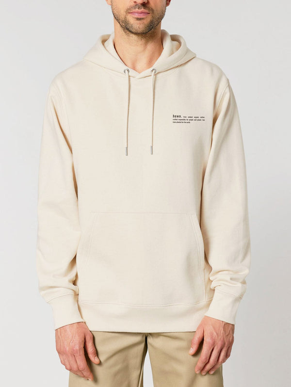 hewn. Mens Organic Cotton Relaxed-fit Hoodie in Natural Cotton