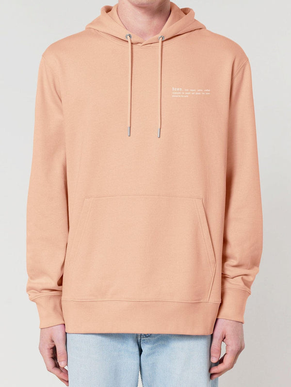 hewn. Mens Organic Cotton Relaxed-fit Hoodie in Peach Orange