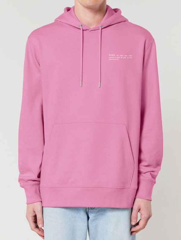 Men's Organic Cotton Relaxed Fit Hoodie | Bubble Pink