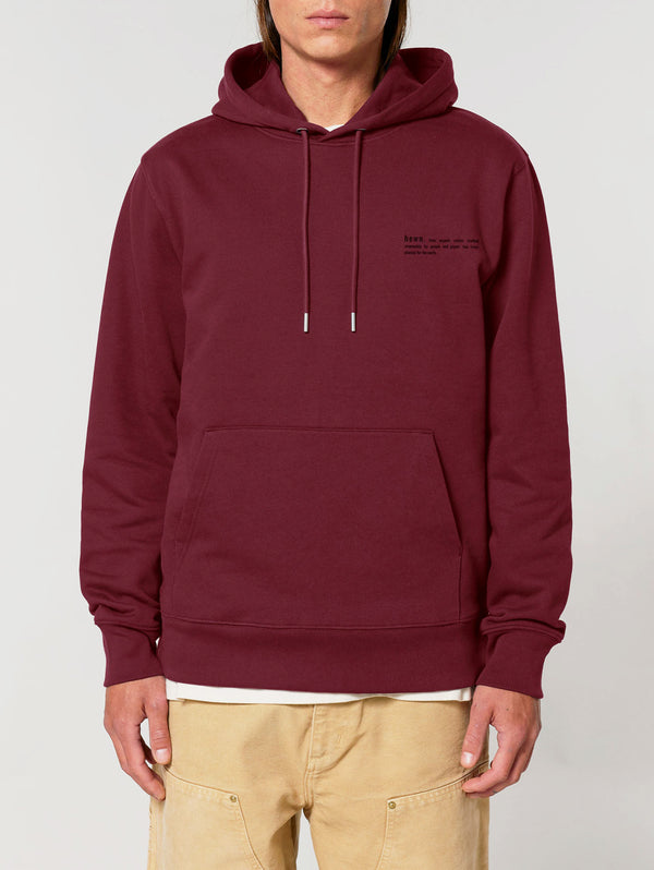 Men's Organic Cotton Relaxed Fit Hoodie | Berry Red