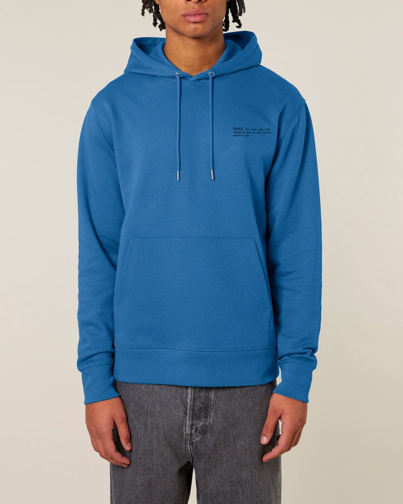 hewn. Mens Organic Cotton Relaxed-fit Hoodie in Morpho Blue