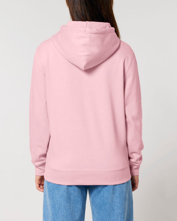 hewn. Womens Organic Cotton Relaxed-fit Hoodie in Cherry Blossom Pink