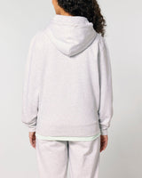 Immaculate Vegan - hewn. Womens Organic Cotton Relaxed-fit Hoodie in Cloud Grey Marl