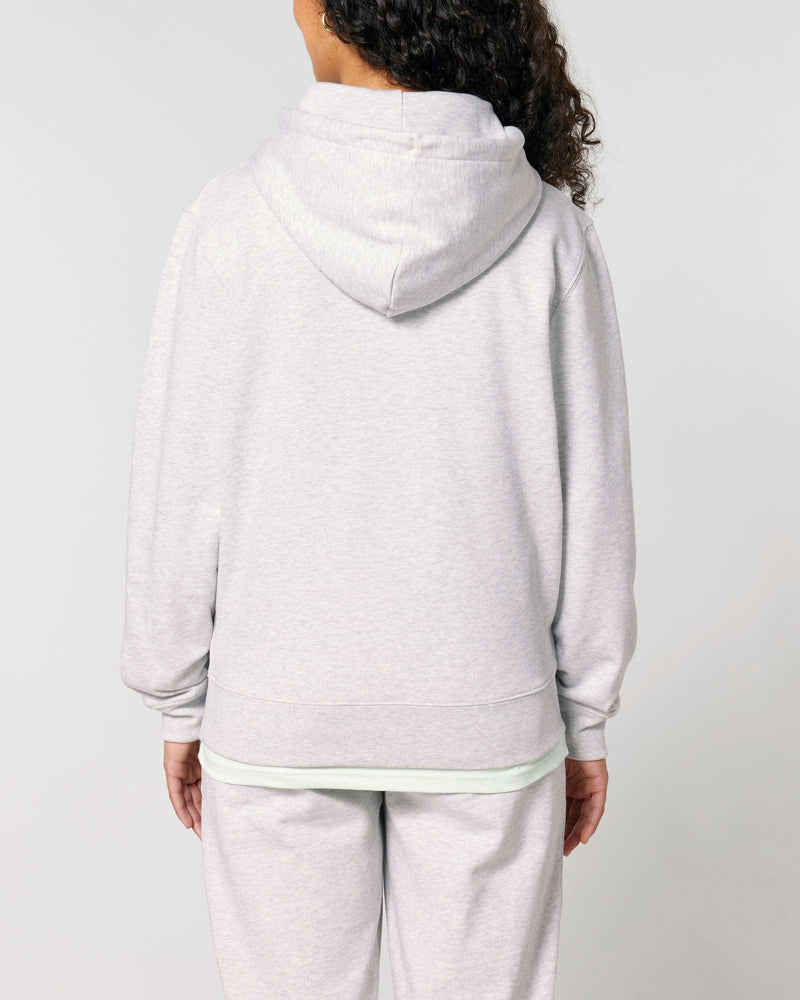 hewn. Womens Organic Cotton Relaxed-fit Hoodie in Cloud Grey Marl