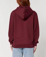 Immaculate Vegan - hewn. Womens Organic Cotton Relaxed-fit Hoodie in Berry Red