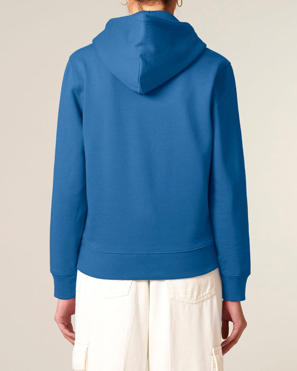 hewn. Womens Organic Cotton Relaxed-fit Hoodie in Morpho Blue