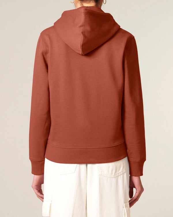 hewn. Womens Organic Cotton Relaxed-fit Hoodie in Clay Brown