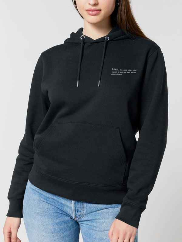 Women's Organic Cotton Relaxed Fit Hoodie | Jet Black