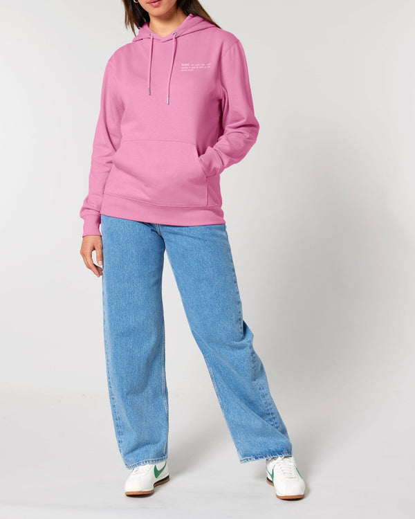 hewn. Womens Organic Cotton Relaxed-fit Hoodie in Azalea Pink