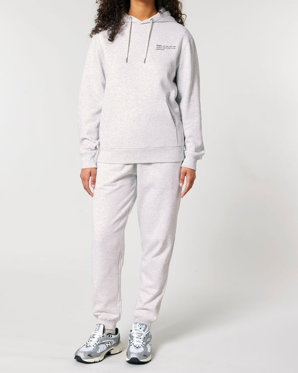 hewn. Womens Organic Cotton Relaxed-fit Hoodie in Cloud Grey Marl