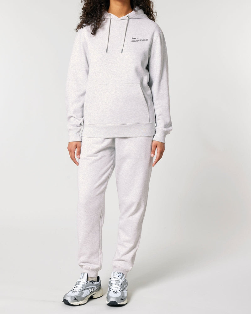 hewn. Womens Organic Cotton Relaxed-fit Hoodie in Cloud Grey Marl