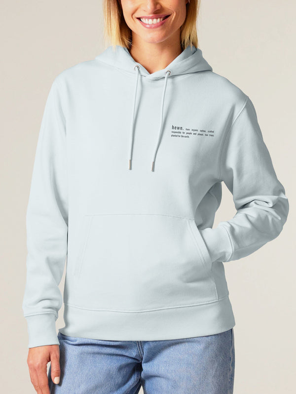 Women's Organic Cotton Relaxed Fit Hoodie | Blue Ice