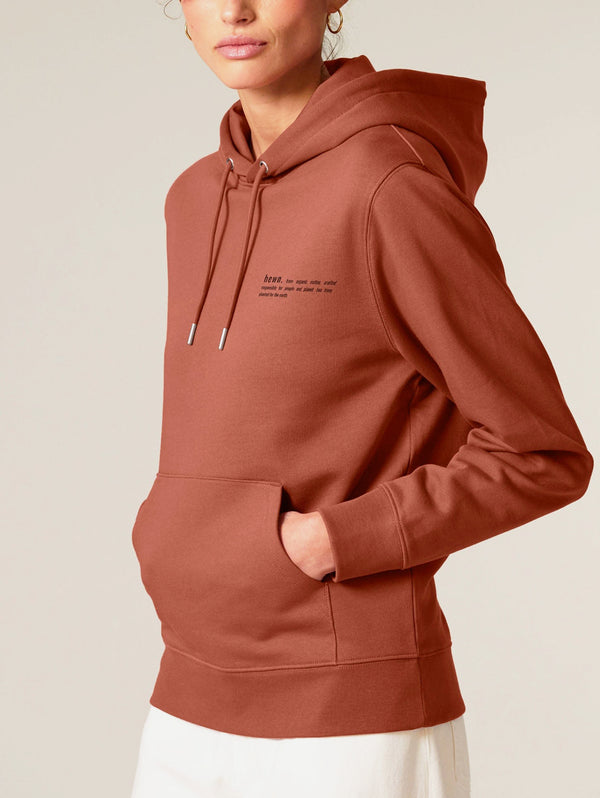 Women's Organic Cotton Relaxed Fit Hoodie | Clay Brown