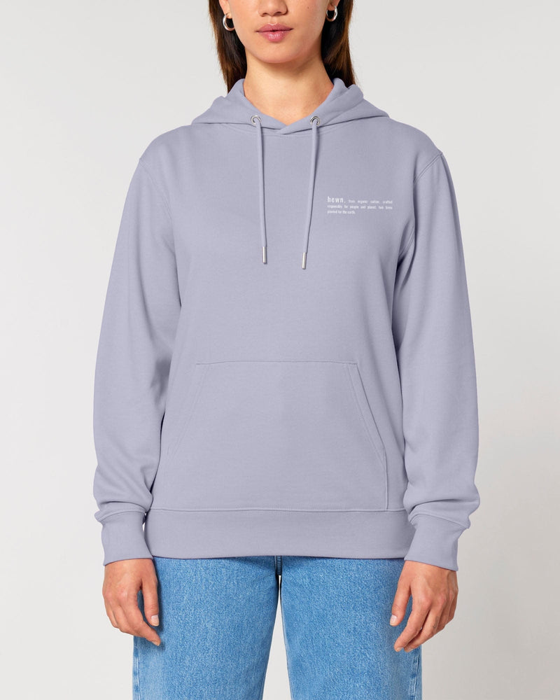 hewn. Womens Organic Cotton Relaxed-fit Hoodie in Lavender