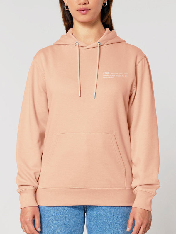 Women's Organic Cotton Relaxed Fit Hoodie | Peach Orange