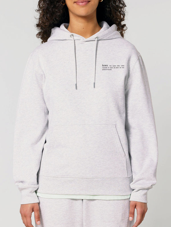Women's Organic Cotton Relaxed Fit Hoodie | Cloud Grey Marl