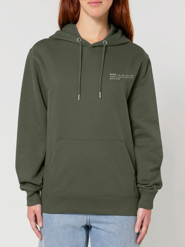 Women's Organic Cotton Relaxed Fit Hoodie | Pine Green Khaki
