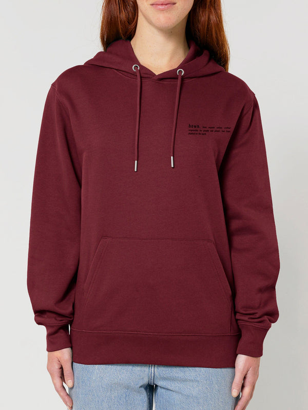 Women's Organic Cotton Relaxed Fit Hoodie | Berry Red