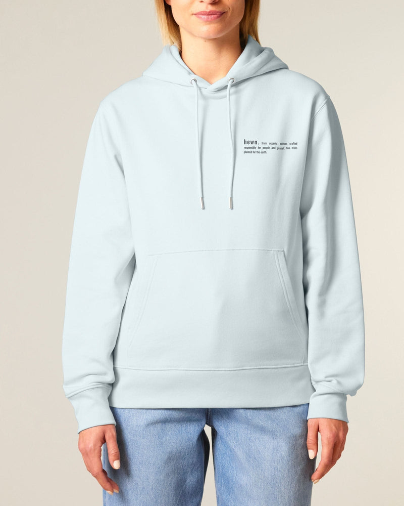 hewn. Womens Organic Cotton Relaxed-fit Hoodie in Blue Ice