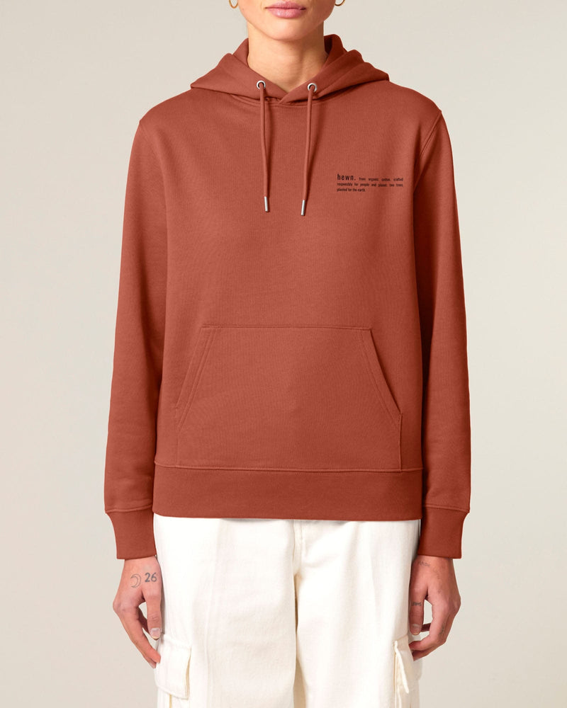 hewn. Womens Organic Cotton Relaxed-fit Hoodie in Clay Brown