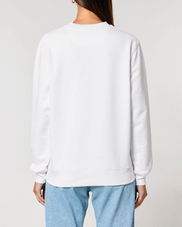 hewn. Womens Organic Cotton Relaxed-fit Sweatshirt in Snow White
