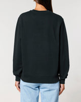 Immaculate Vegan - hewn. Womens Organic Cotton Relaxed-fit Sweatshirt in Jet Black