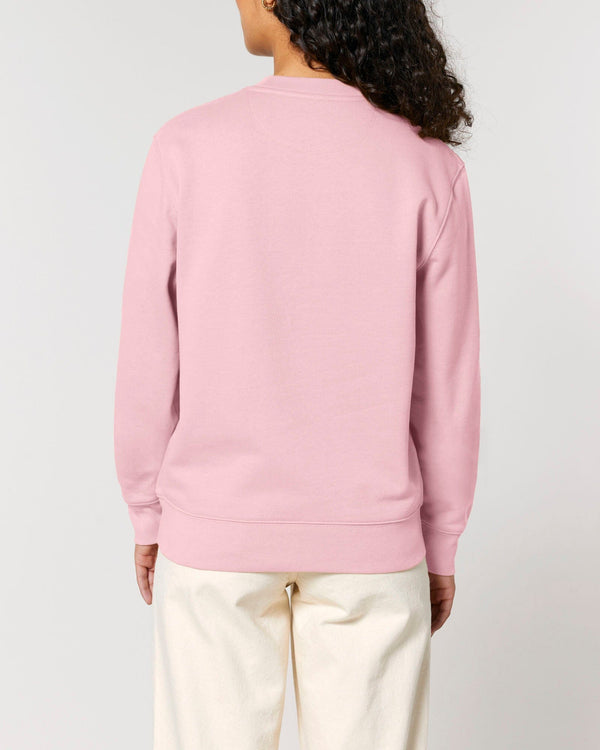 hewn. Womens Organic Cotton Relaxed-fit Sweatshirt in Cherry Blossom Pink