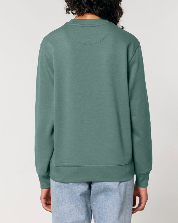 hewn. Womens Organic Cotton Relaxed-fit Sweatshirt in Eucalyptus Green