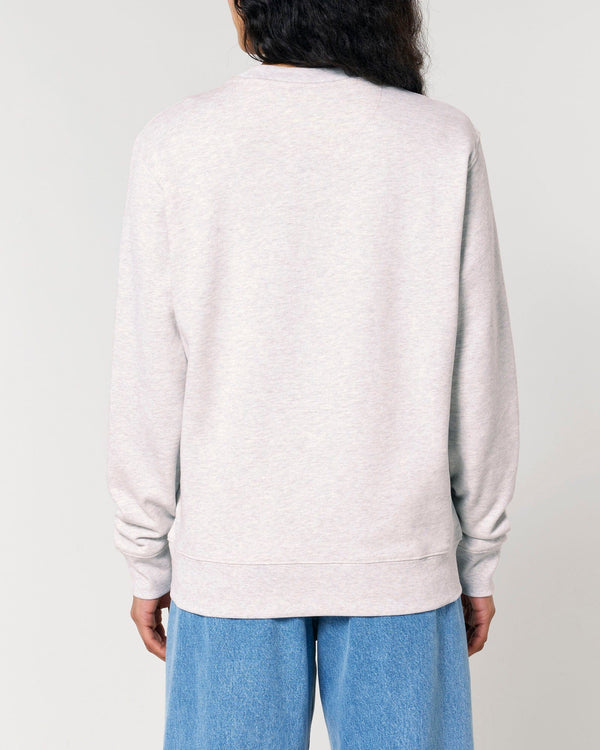 hewn. Womens Organic Cotton Relaxed-fit Sweatshirt in Cloud Grey Marl
