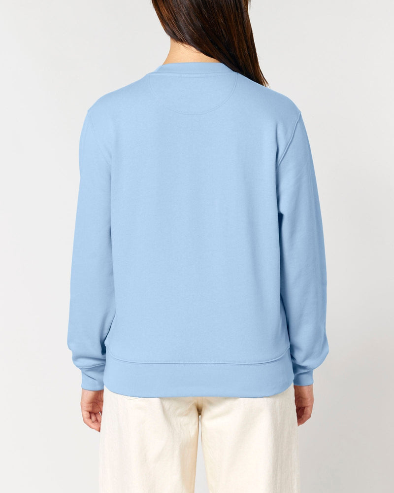 hewn. Womens Organic Cotton Relaxed-fit Sweatshirt in Sky Blue