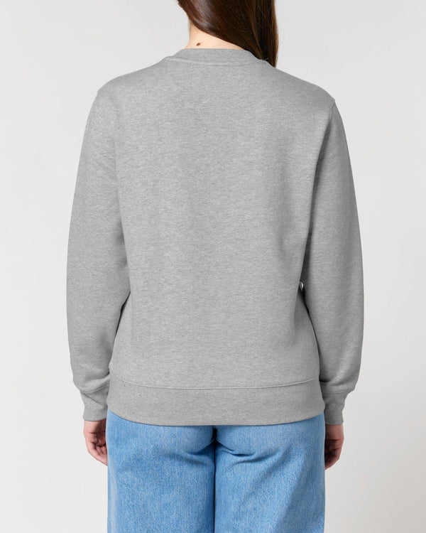 hewn. Womens Organic Cotton Relaxed-fit Sweatshirt in Rock Grey Marl