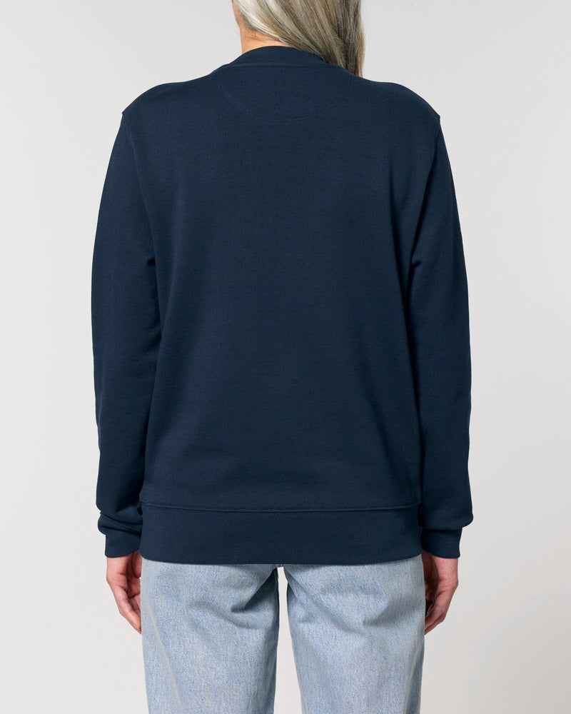 hewn. Womens Organic Cotton Relaxed-fit Sweatshirt in Midnight Navy