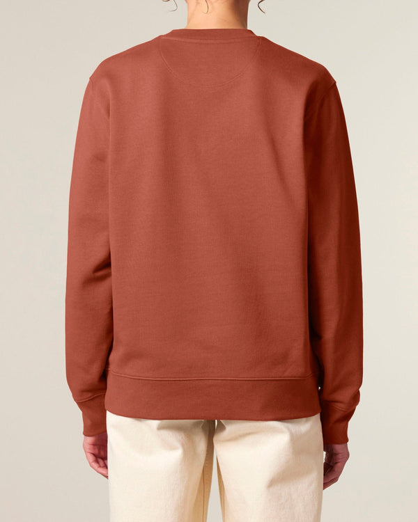 hewn. Womens Organic Cotton Relaxed-fit Sweatshirt in Clay Brown